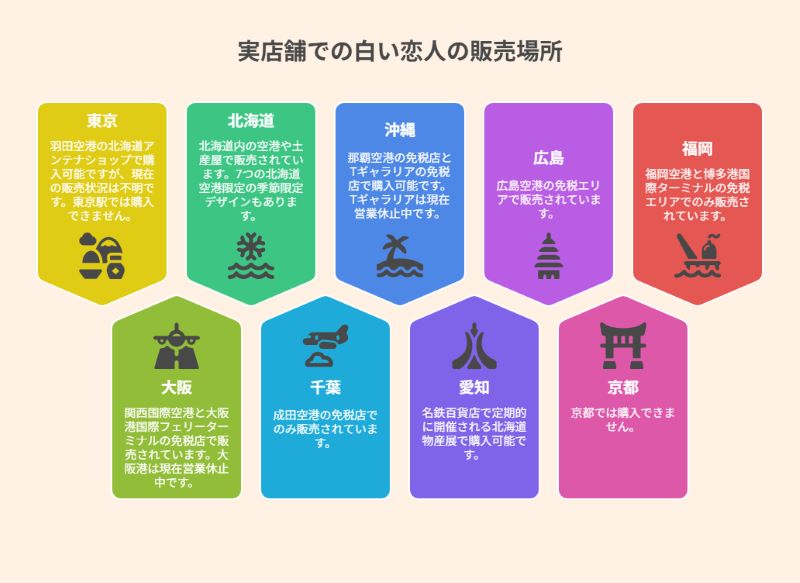 実店舗での白い恋人の販売場所