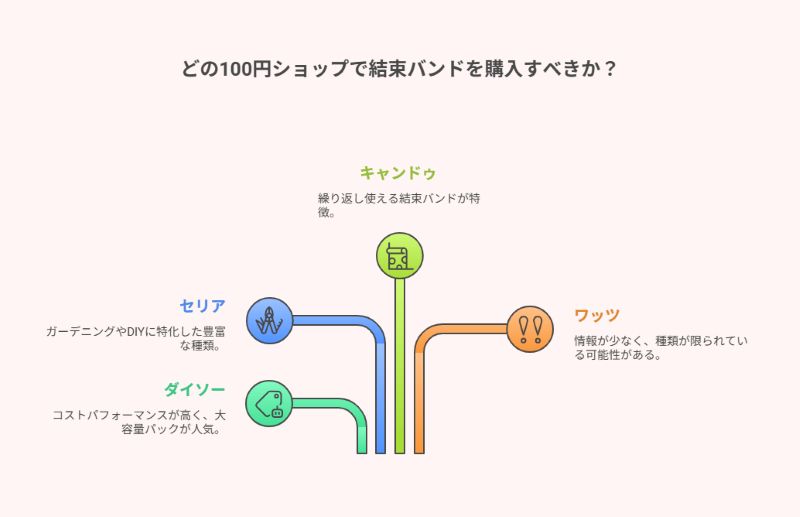 どの100円ショップで結束バンドを購入すべきか?
