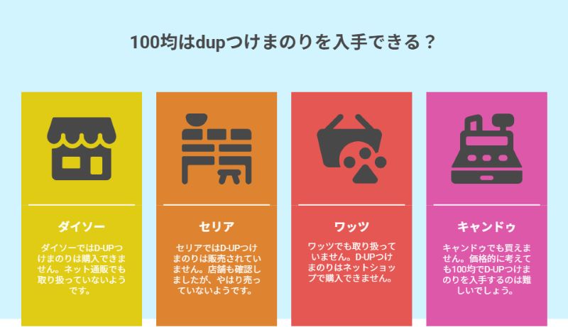 100均はdupつけまのりを入手できる？