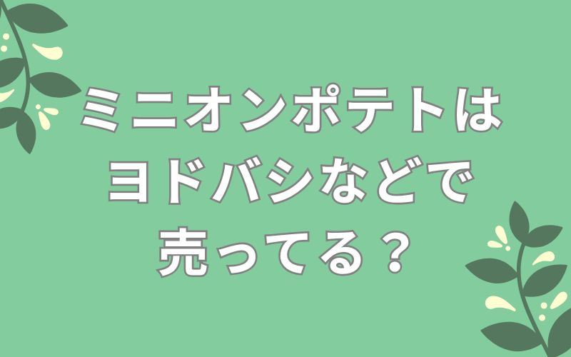 ミニオンポテトはヨドバシなどで売ってる?