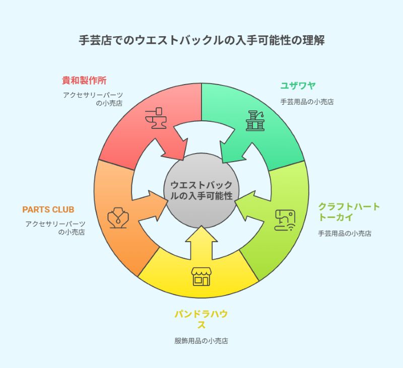 手芸店でのウエストバックルの入手可能性の理解