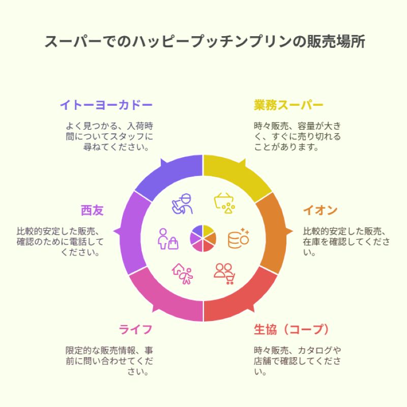 スーパーでのハッピープッチンプリンの販売場所