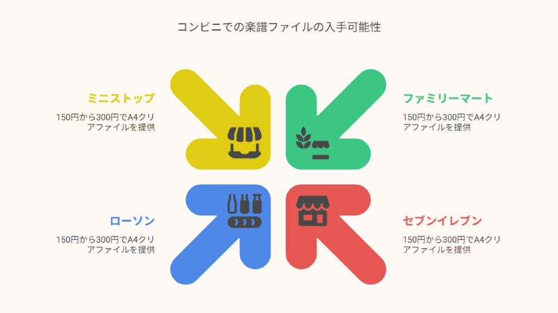 コンビニでの楽譜ファイルの入手可能性